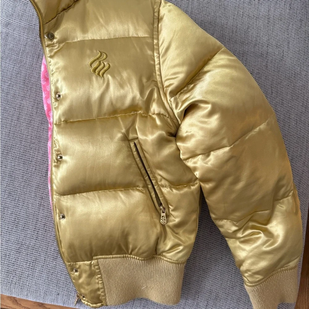 Gold Puffer Rockawear Jacket - Picture 5 of 5